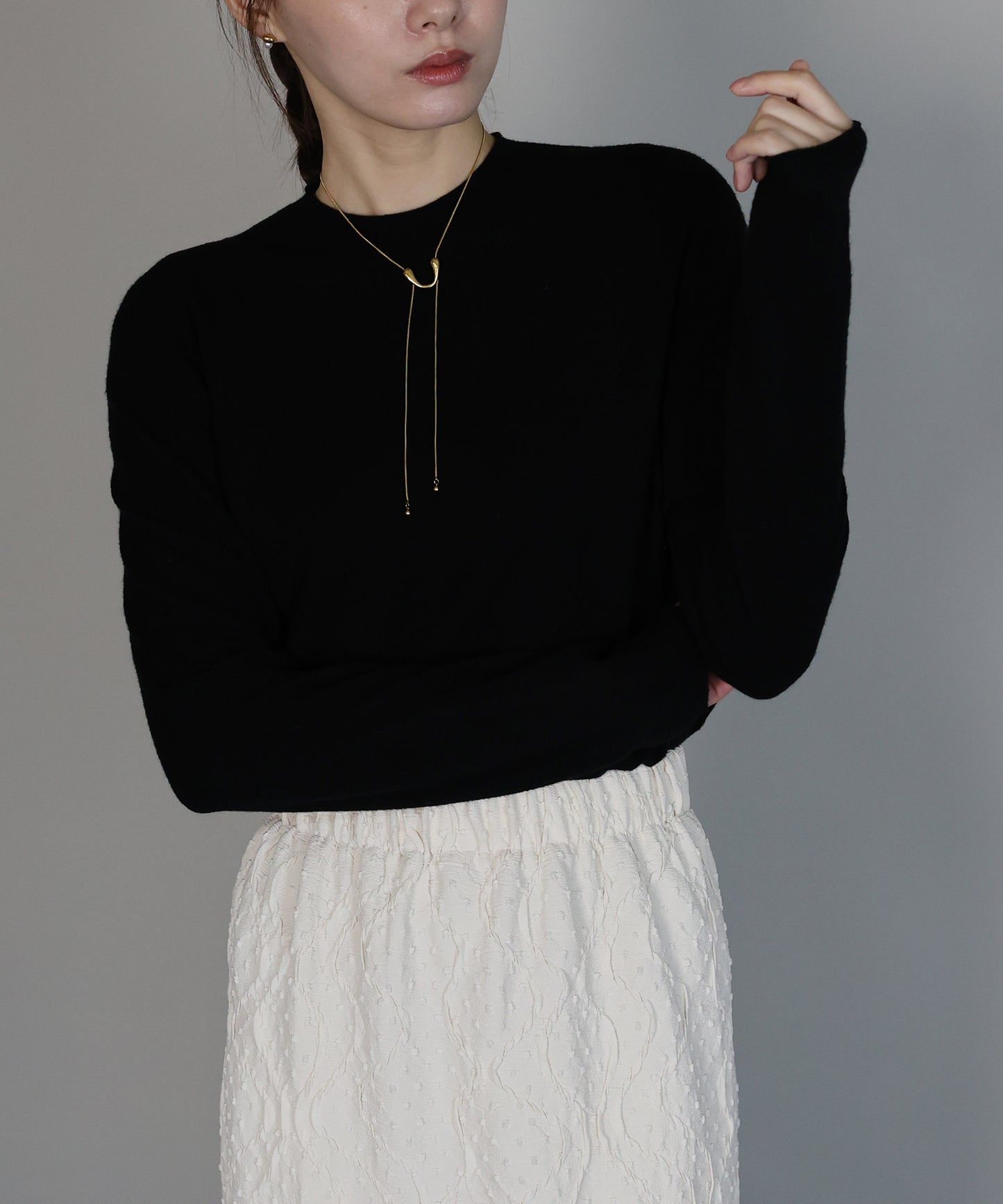 ウール混ホールガーメントニット[ J by blue ]