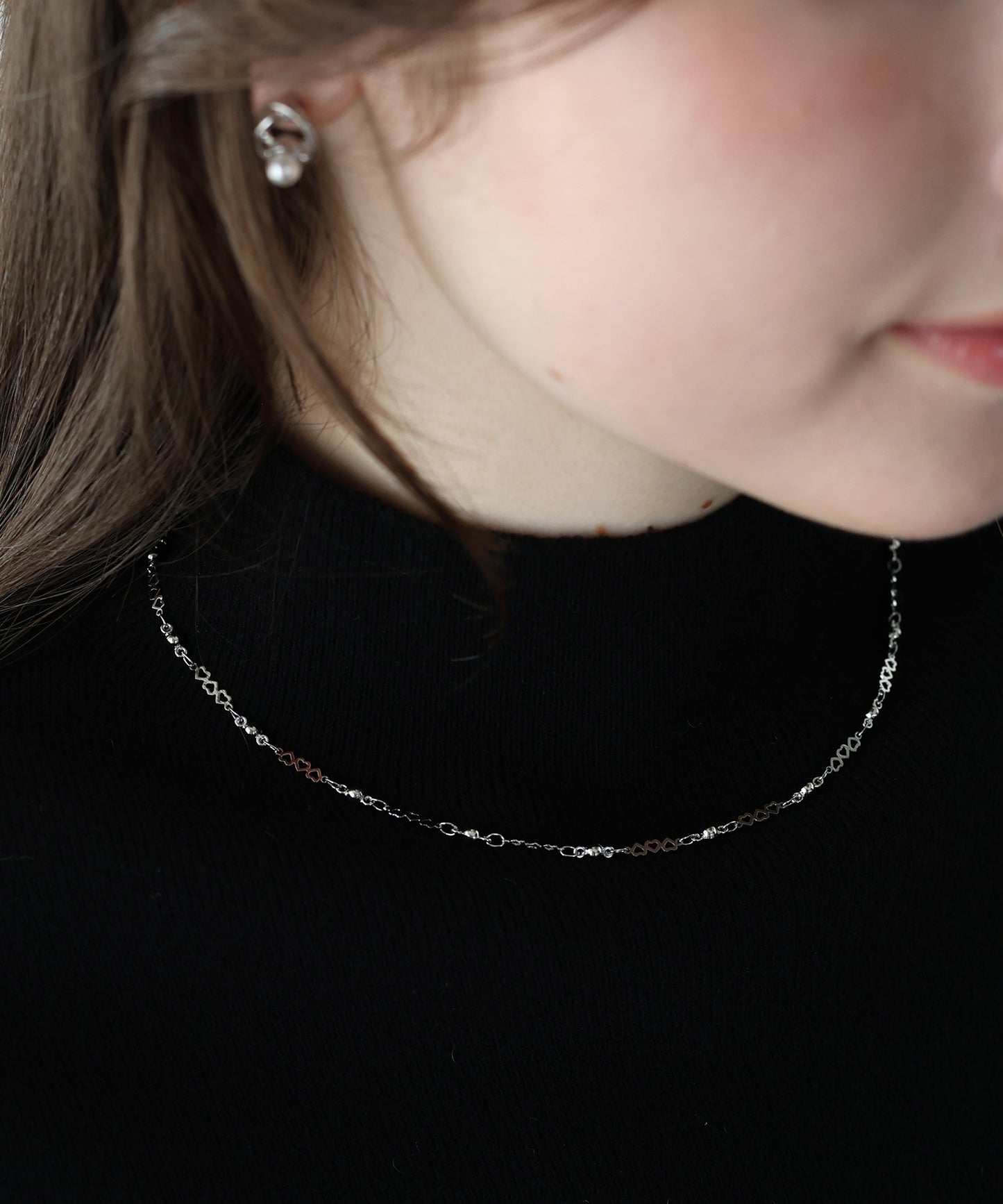 【早割5％OFF】ハートチェーンネックレス【ネコポス】