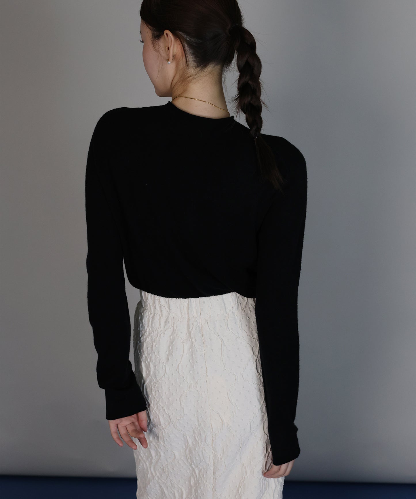 ウール混ホールガーメントニット[ J by blue ]