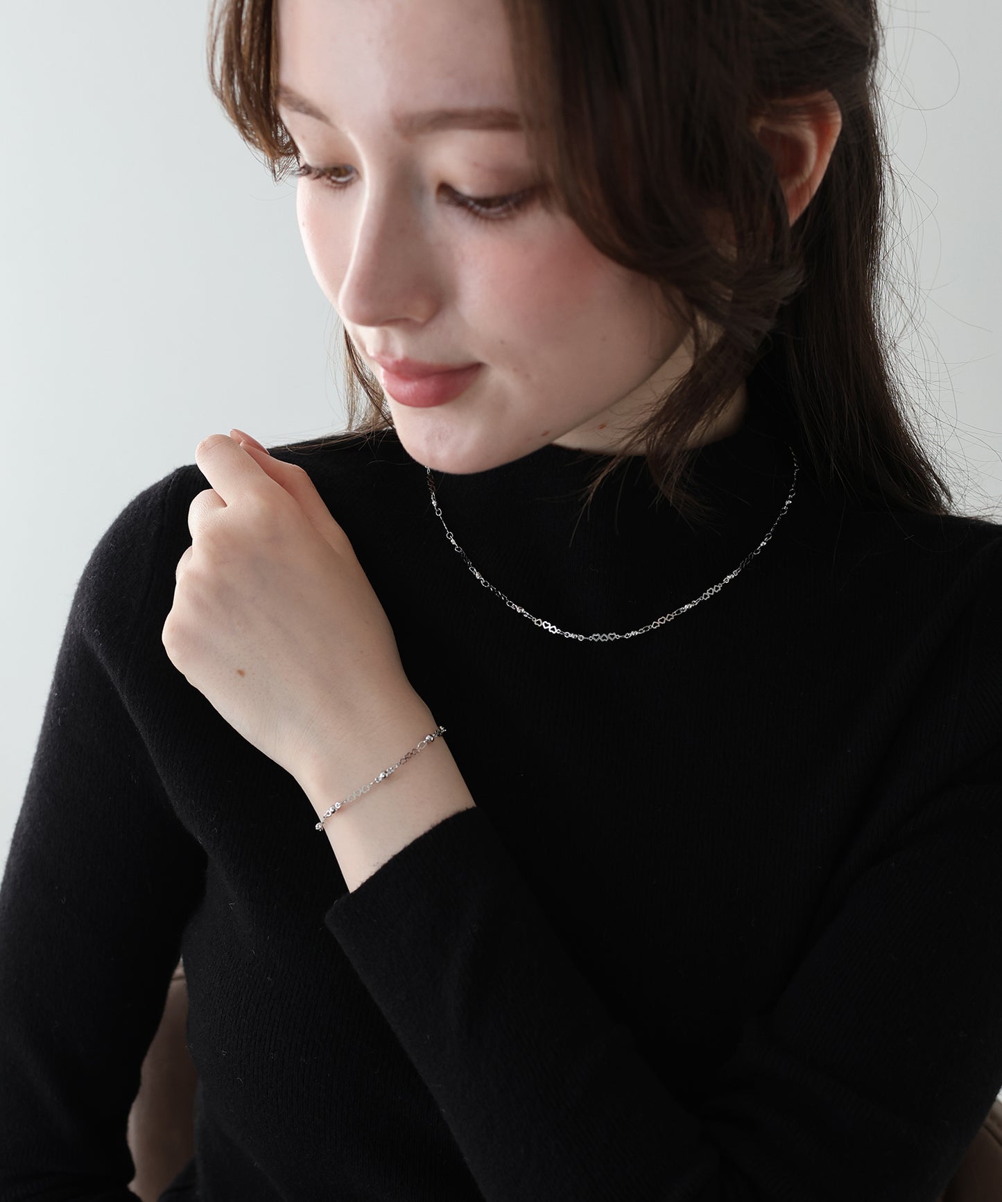 ハートチェーンブレスレット【ネコポス】