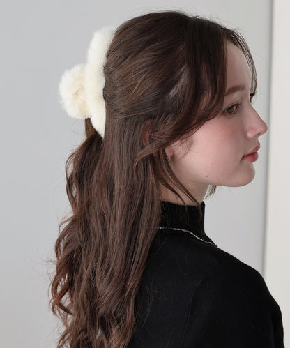 【早割5％OFF】ボリュームファーバンスクリップ