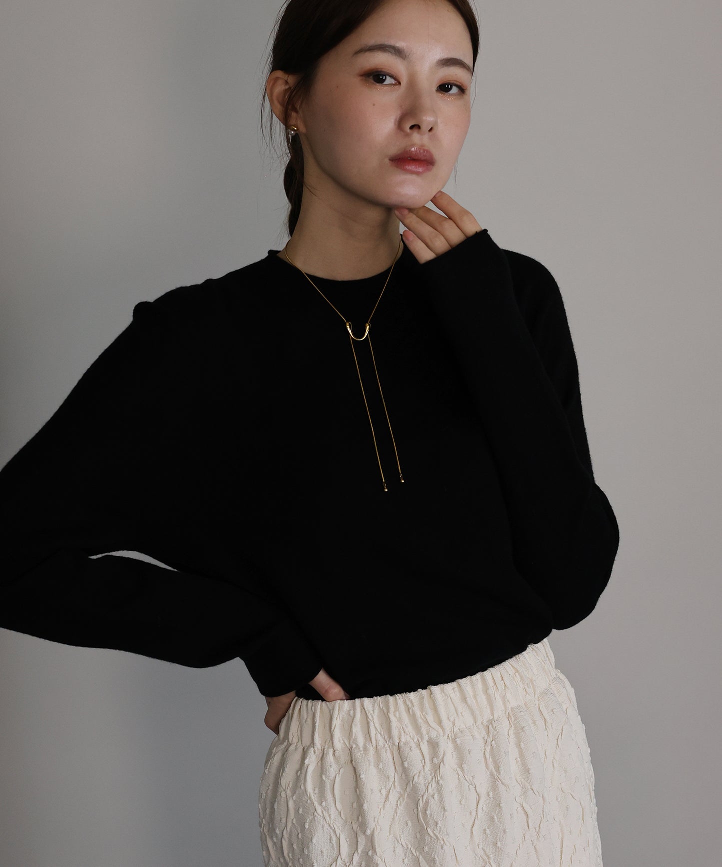 ウール混ホールガーメントニット[ J by blue ]