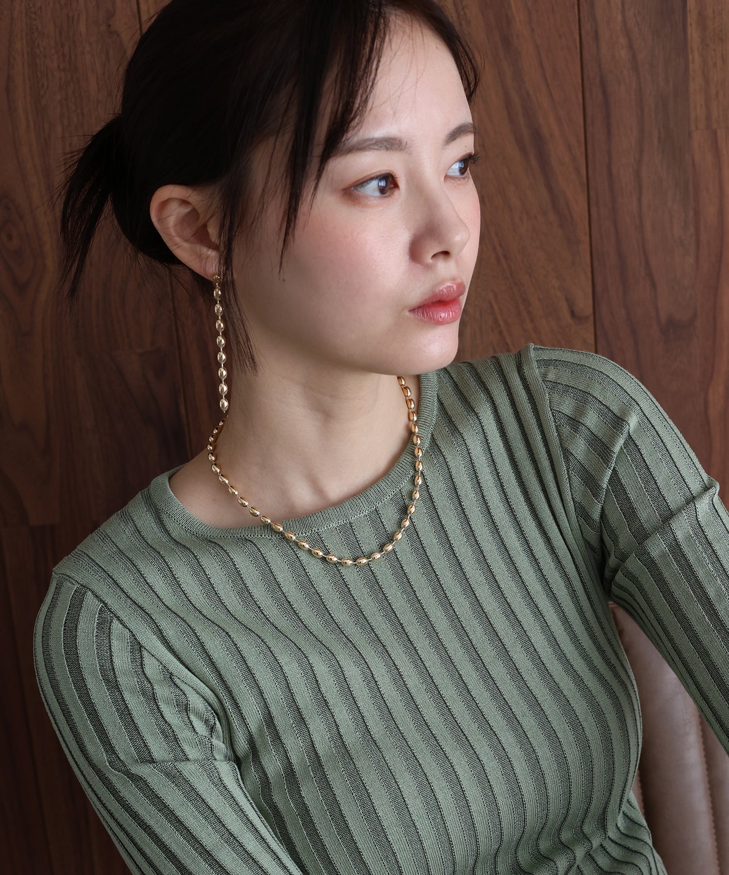 オーバルボールチェーンネックレス / ニッケルフリー【ネコポス】