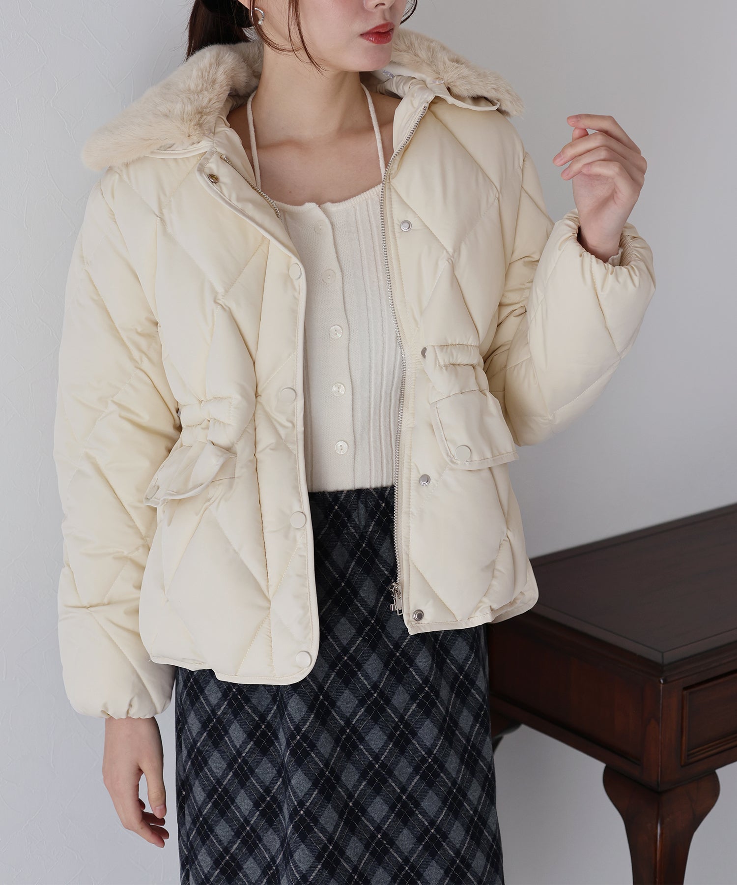 ファー襟キルティングジャケット – BLUE ONLINE