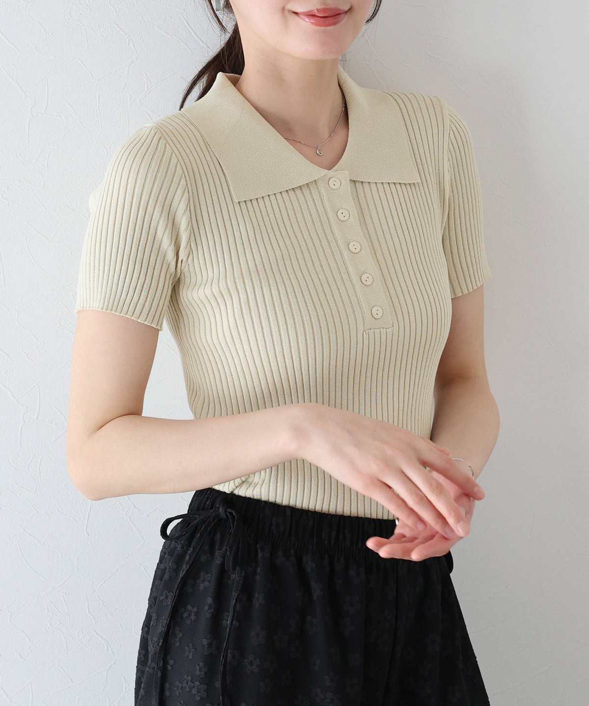 SALE】半袖ポロリブニット – BLUE ONLINE