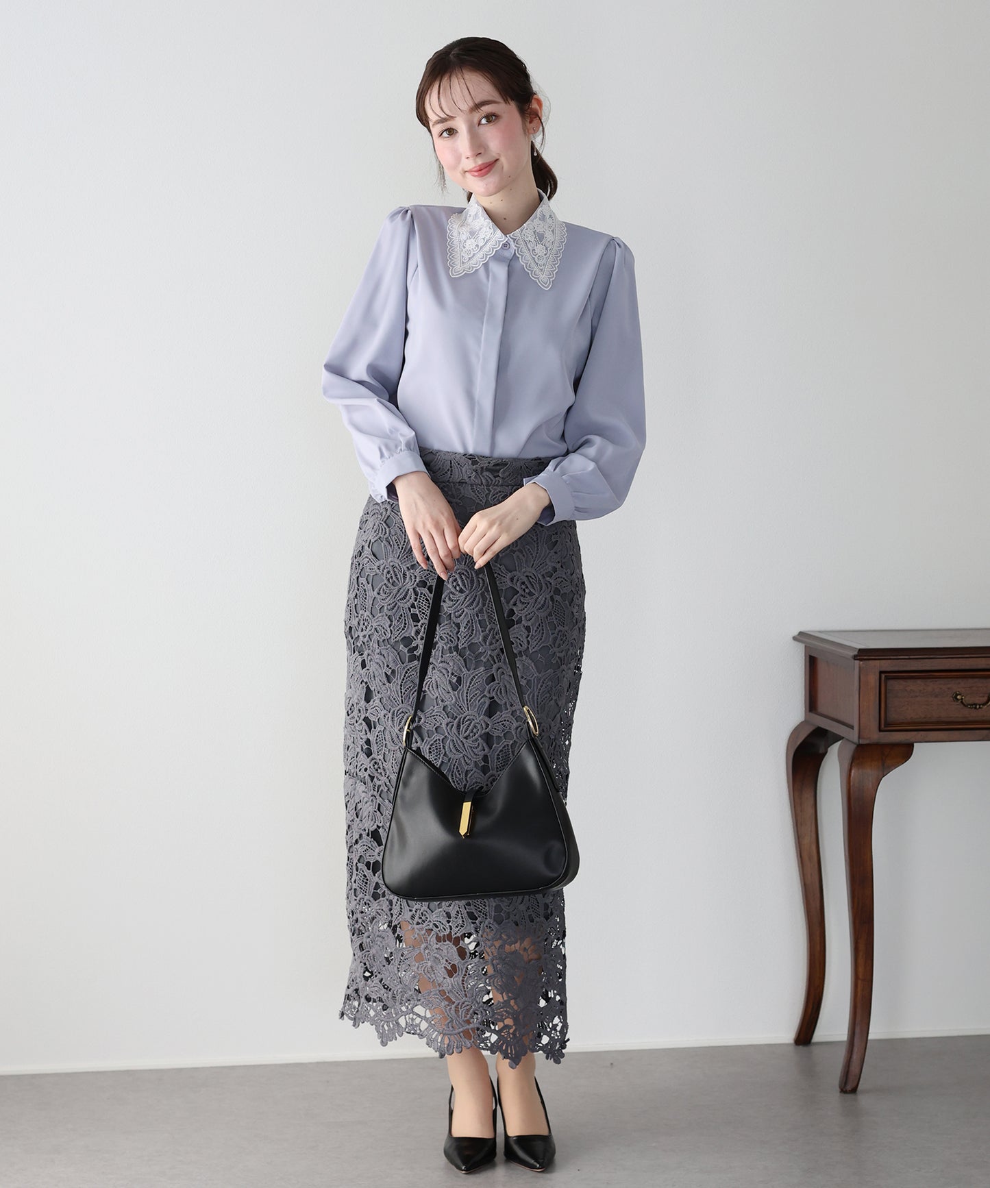 レース襟ブラウス【ネコポス】