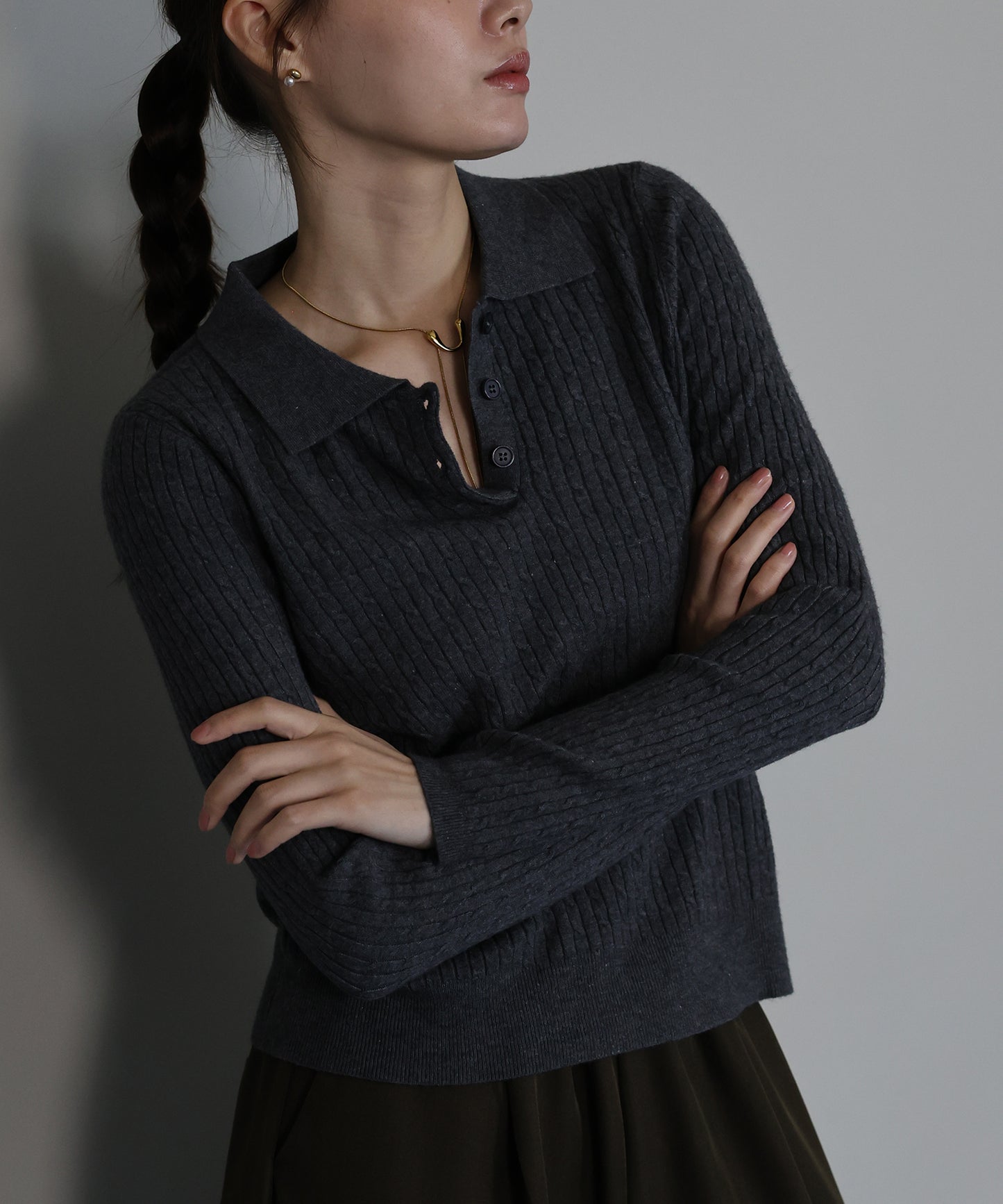 【早割5％OFF】ケーブルポロニット[ J by blue ]