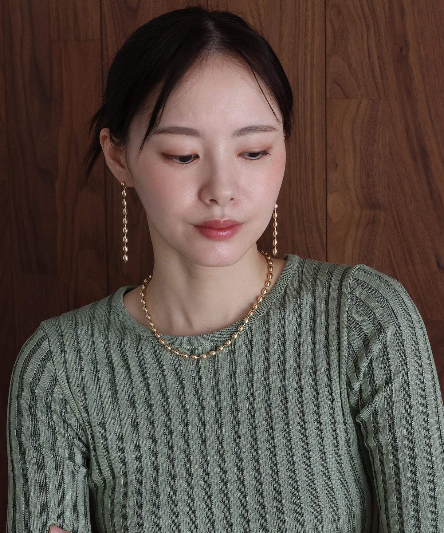 オーバルボールチェーンネックレス / ニッケルフリー【ネコポス】