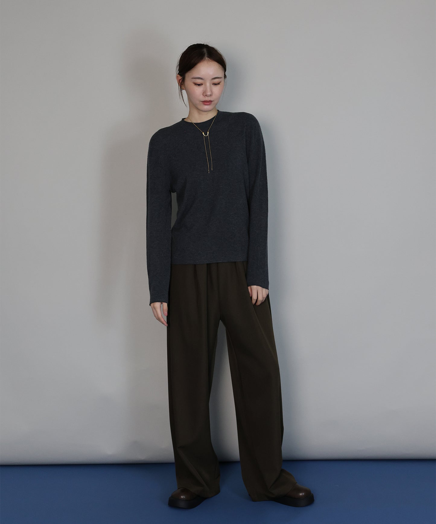 ウール混ホールガーメントニット[ J by blue ]