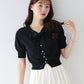 【早割5％OFF】パールボタンボウタイリボンニット