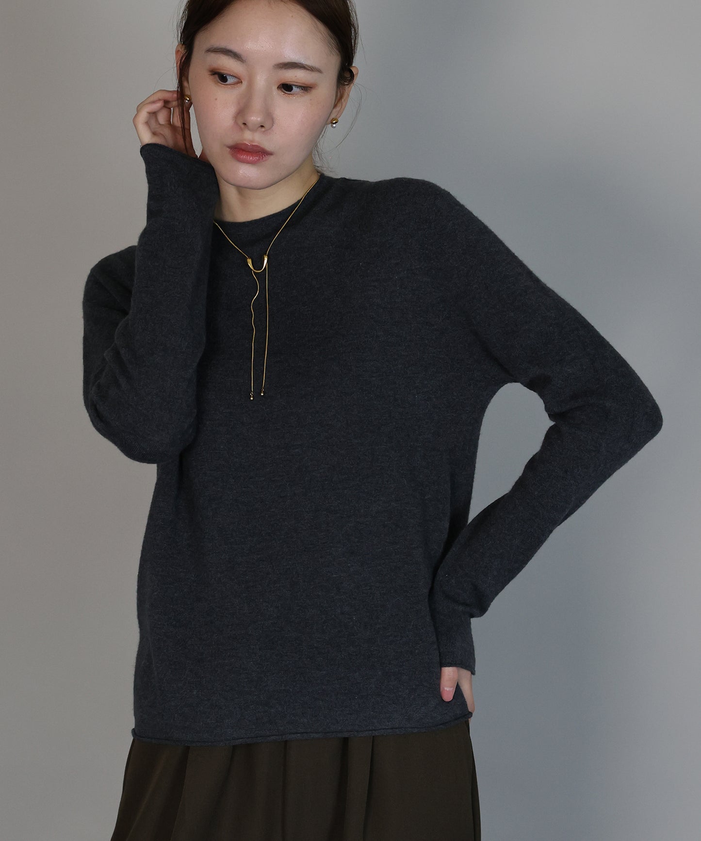 ウール混ホールガーメントニット[ J by blue ]