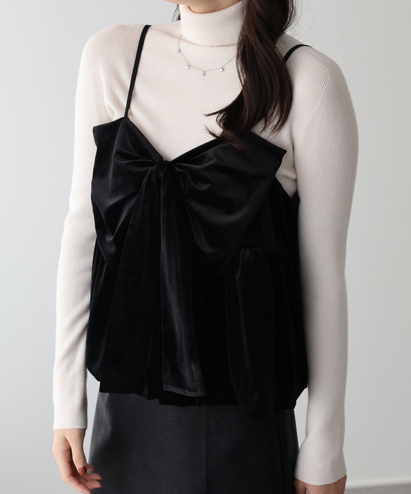 ベロアリボンバルーンビスチェ