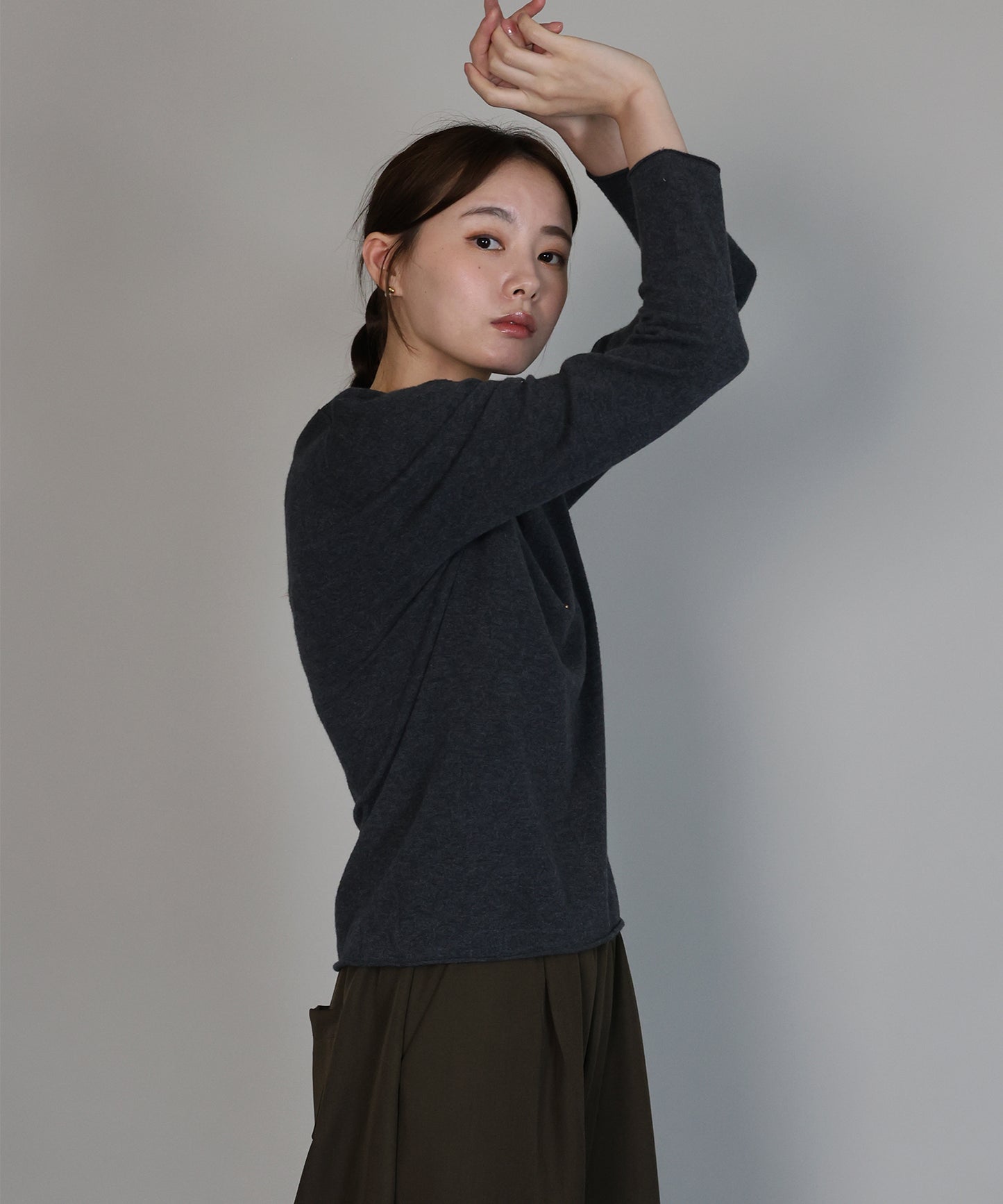 ウール混ホールガーメントニット[ J by blue ]