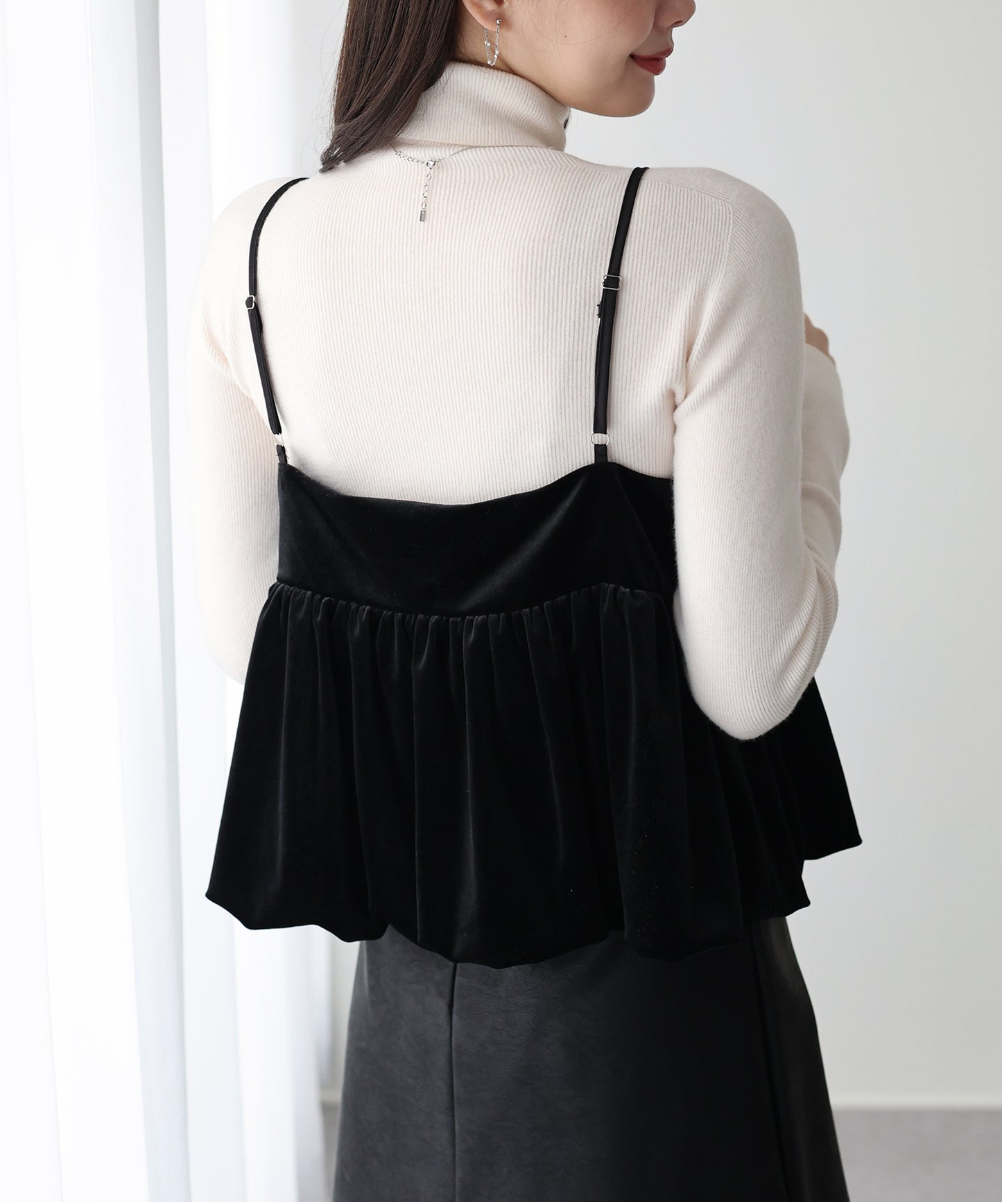 ベロアリボンバルーンビスチェ