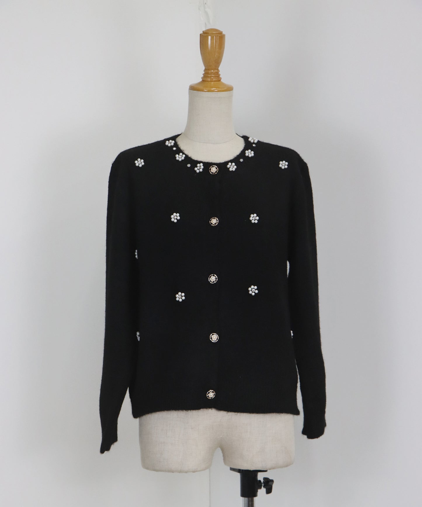 【TIME SALE】フラワービジューカーディガン