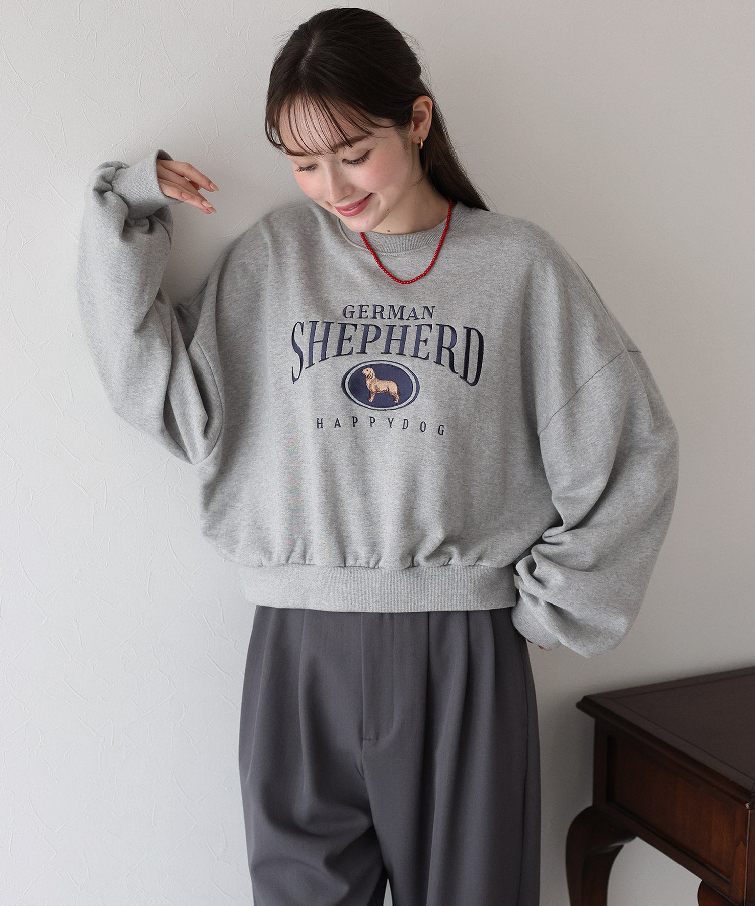 トレーナー スウェット ライン入り刺繍スウェット レディース FREEMAN 