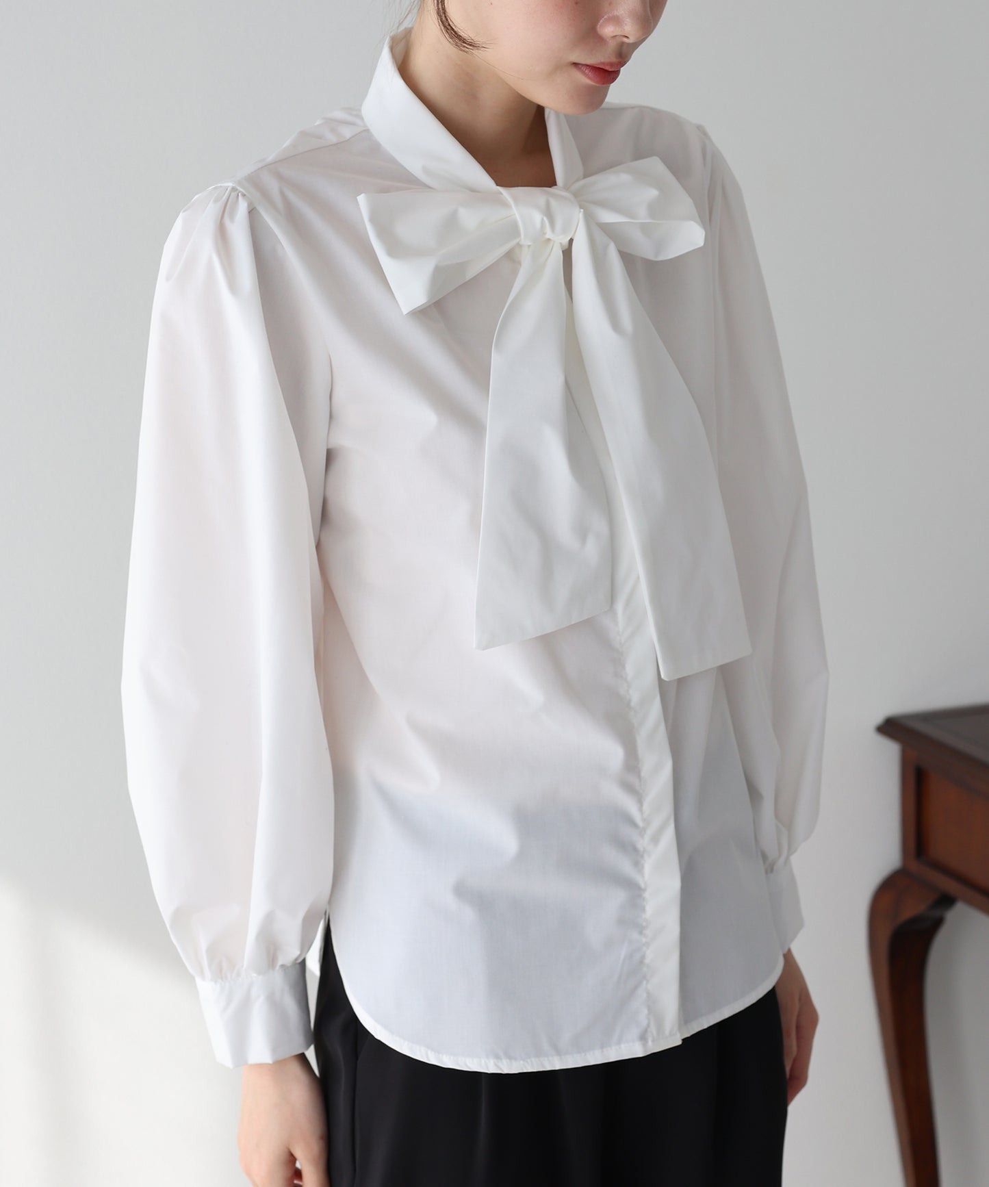 ビッグリボンボウタイブラウス【ネコポス】