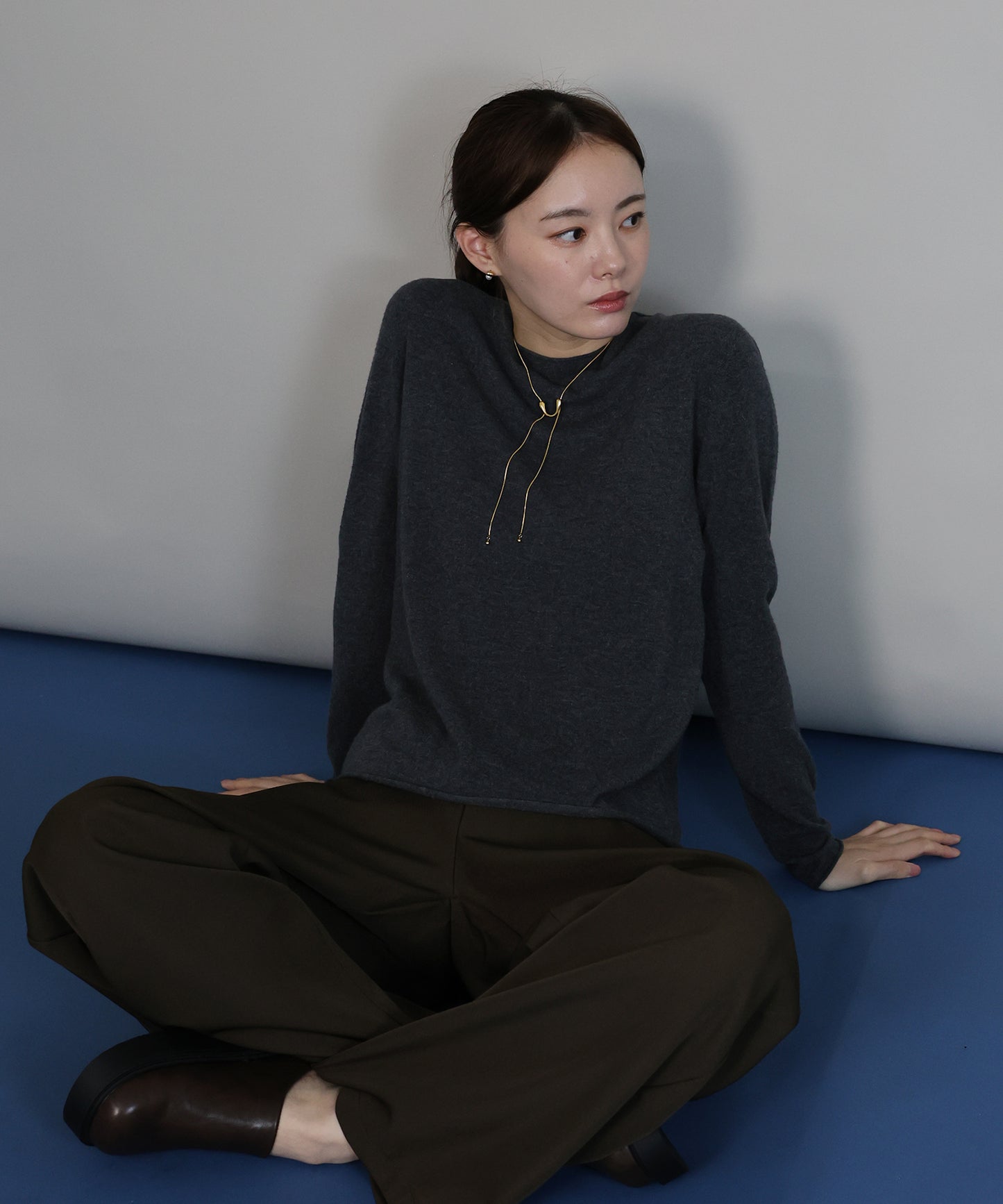 ウール混ホールガーメントニット[ J by blue ]