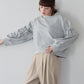 【早割5％OFF】ギャザースリーブパールスウェット