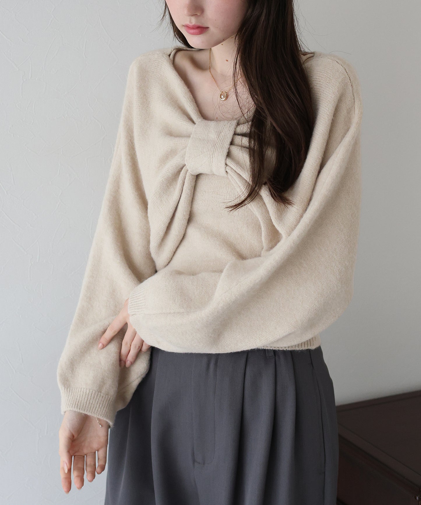 【早割5％OFF】リボンショートニットセット