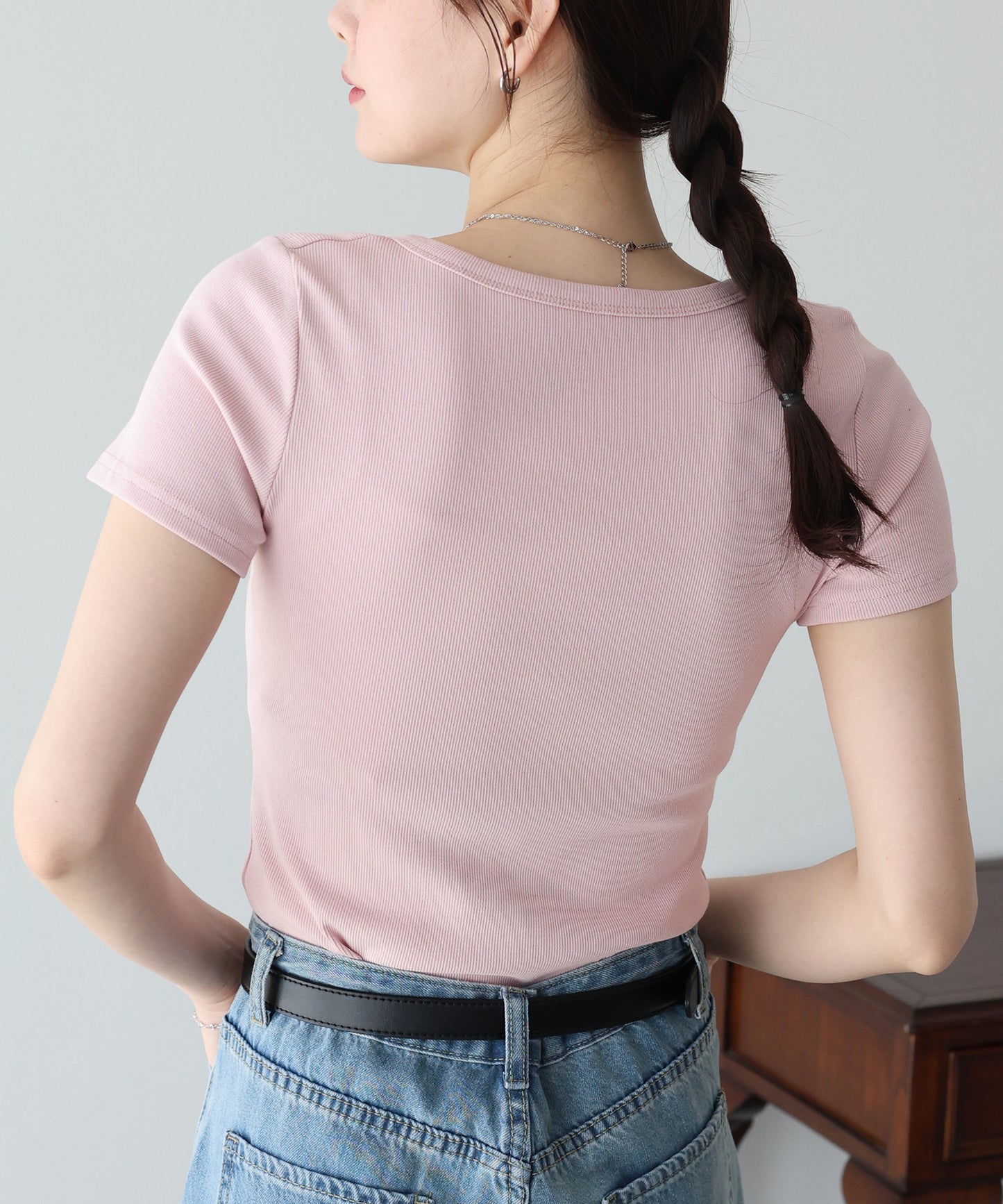 ヘンリーネック半袖Tシャツ【ネコポス】