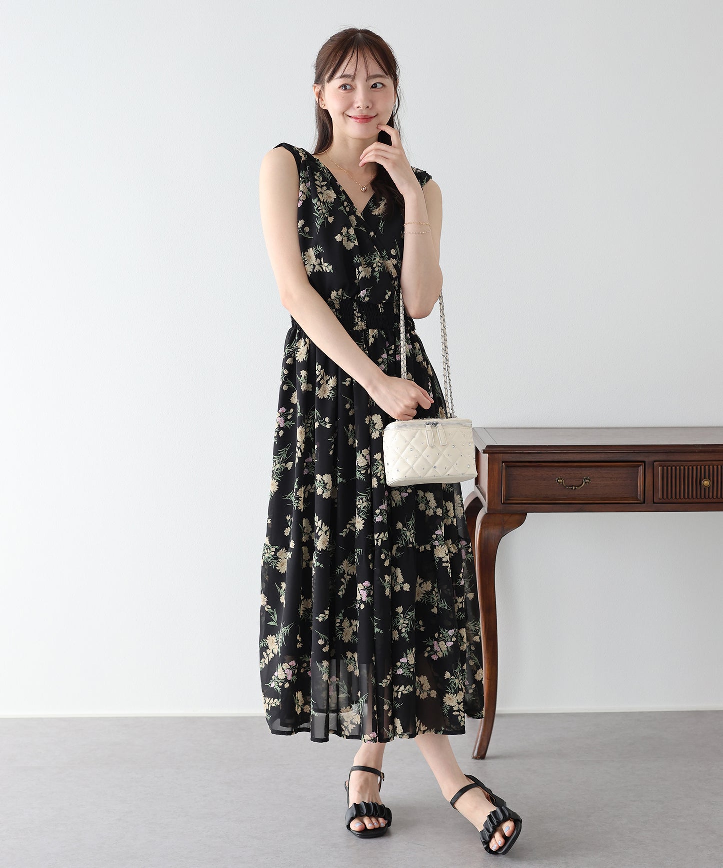 【早割5％OFF】フラワーカシュクールワンピース