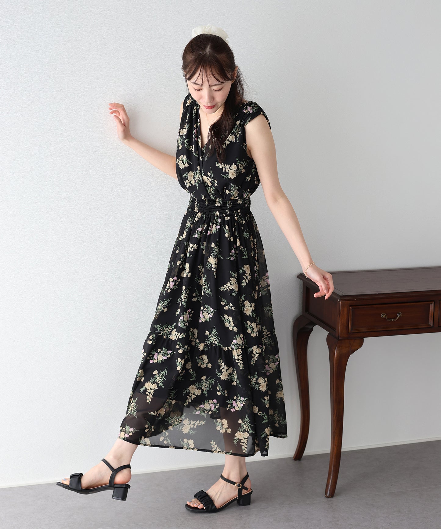 【早割5％OFF】フラワーカシュクールワンピース