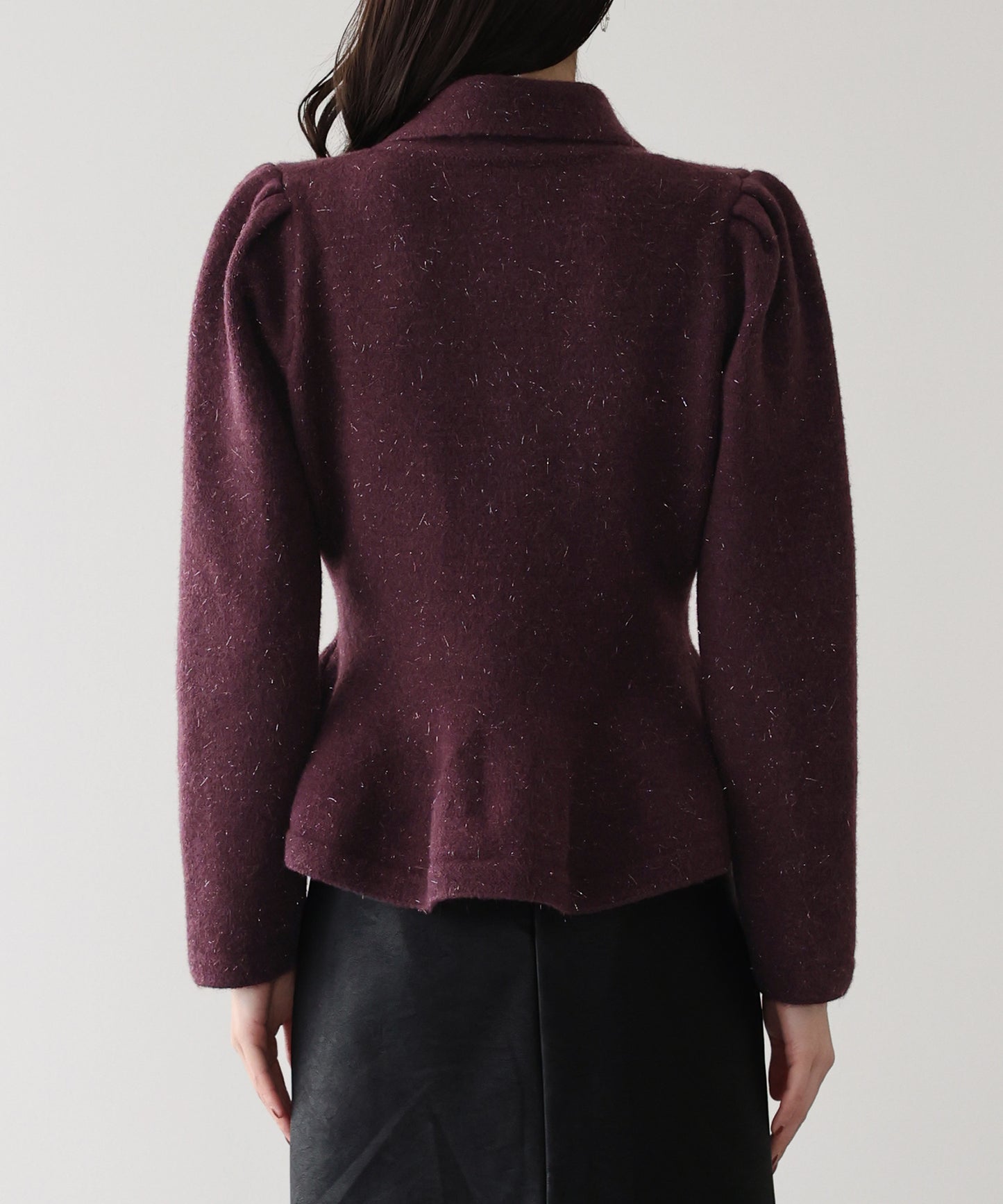 【早割5％OFF】ラメペプラムカーディガン