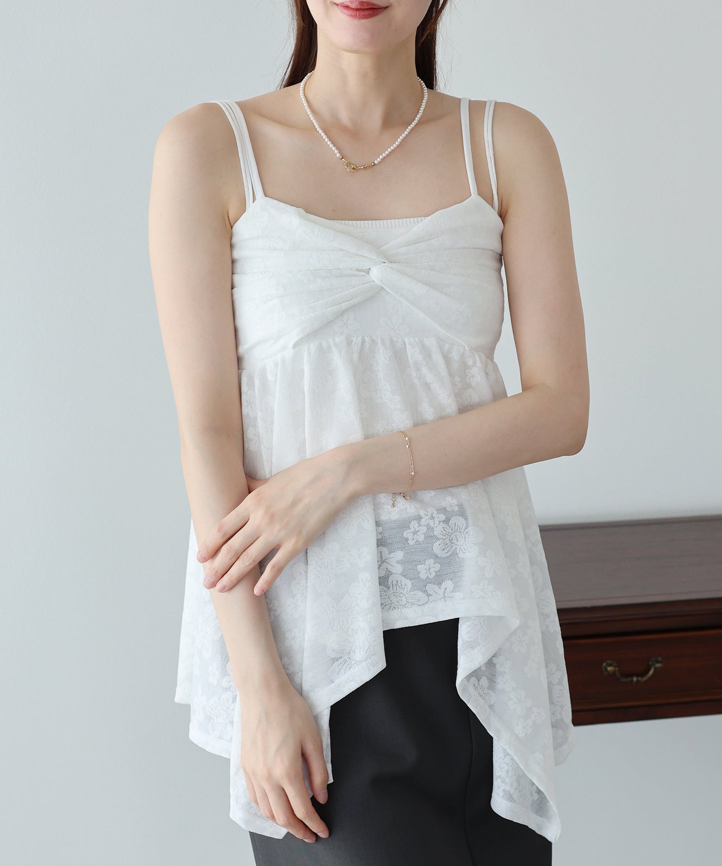【早割5％OFF】レースキャミソールチュニック【メール便】