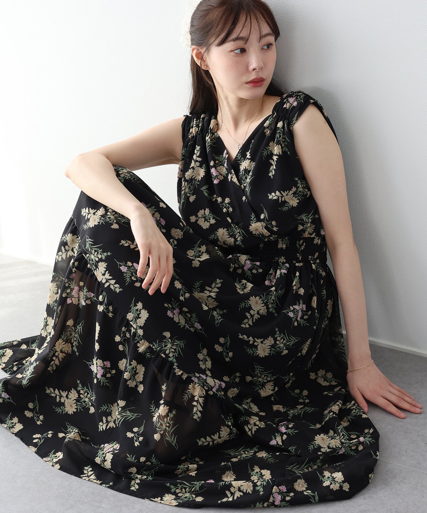 【早割5％OFF】フラワーカシュクールワンピース