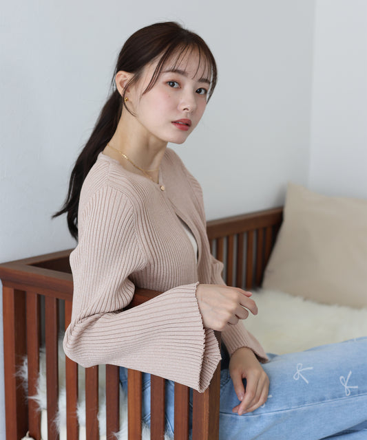 【SALE】2WAYラメニットカーディガン