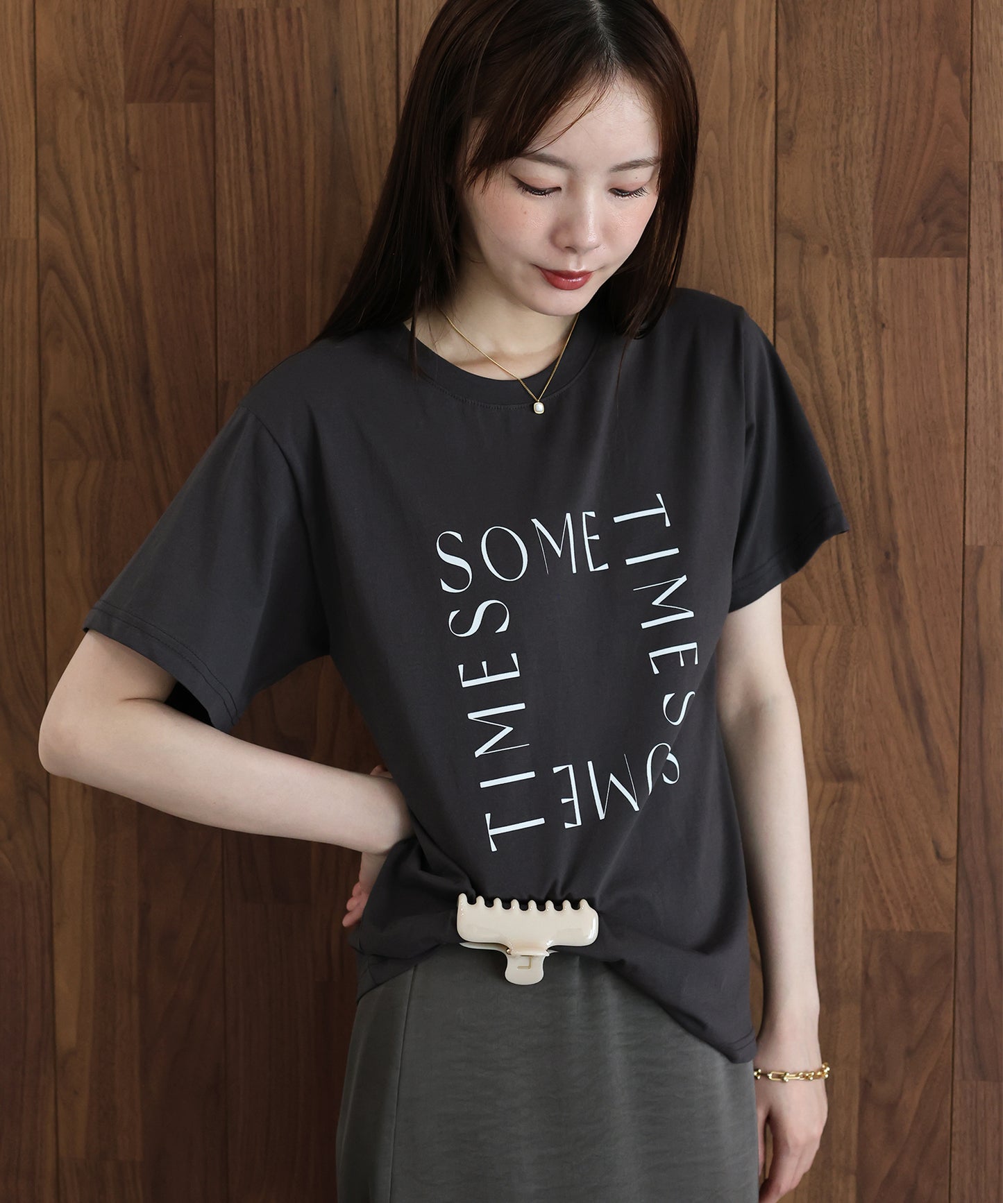 ロゴレタリングTシャツ【メール便】