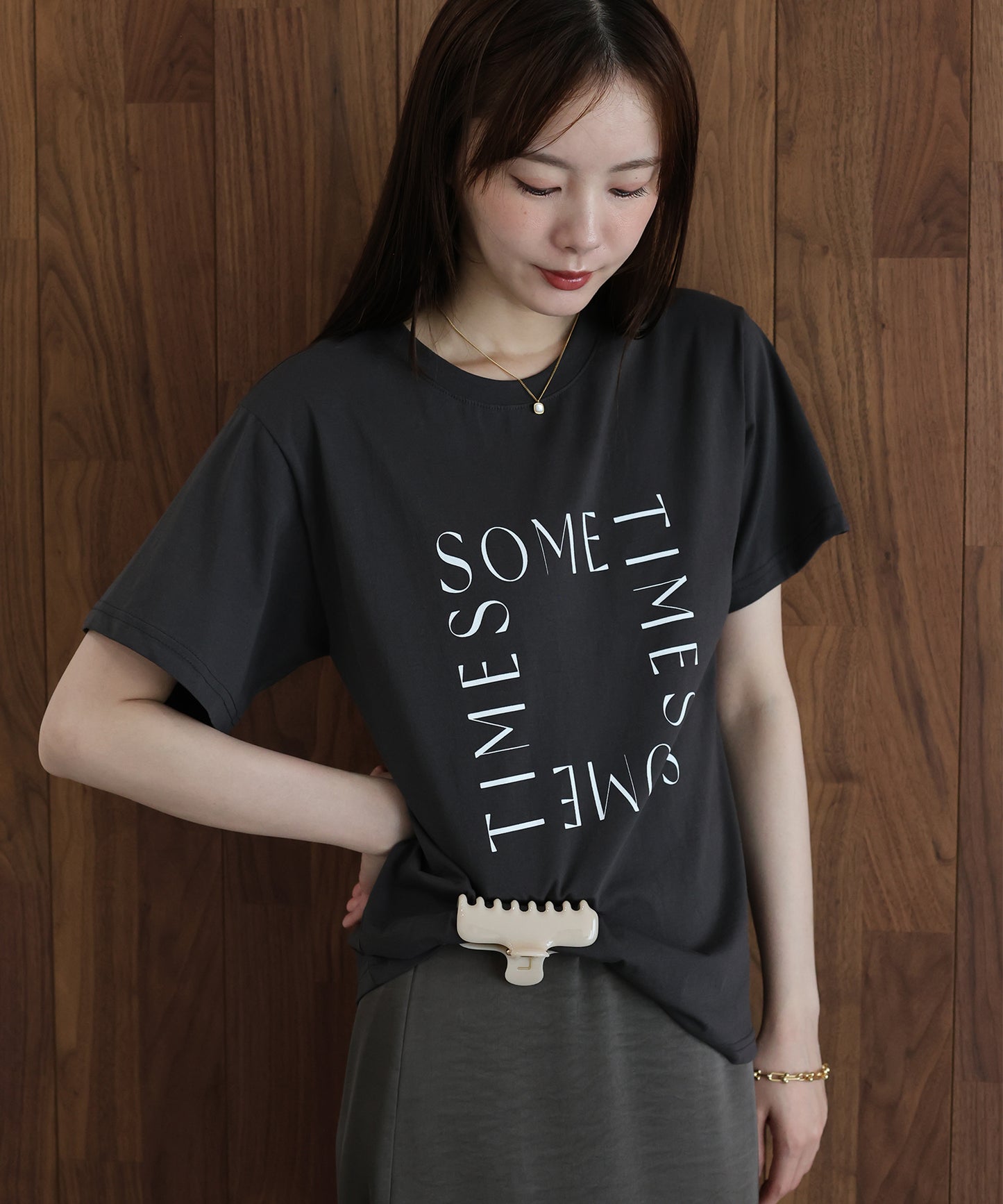 ロゴレタリングTシャツ【メール便】