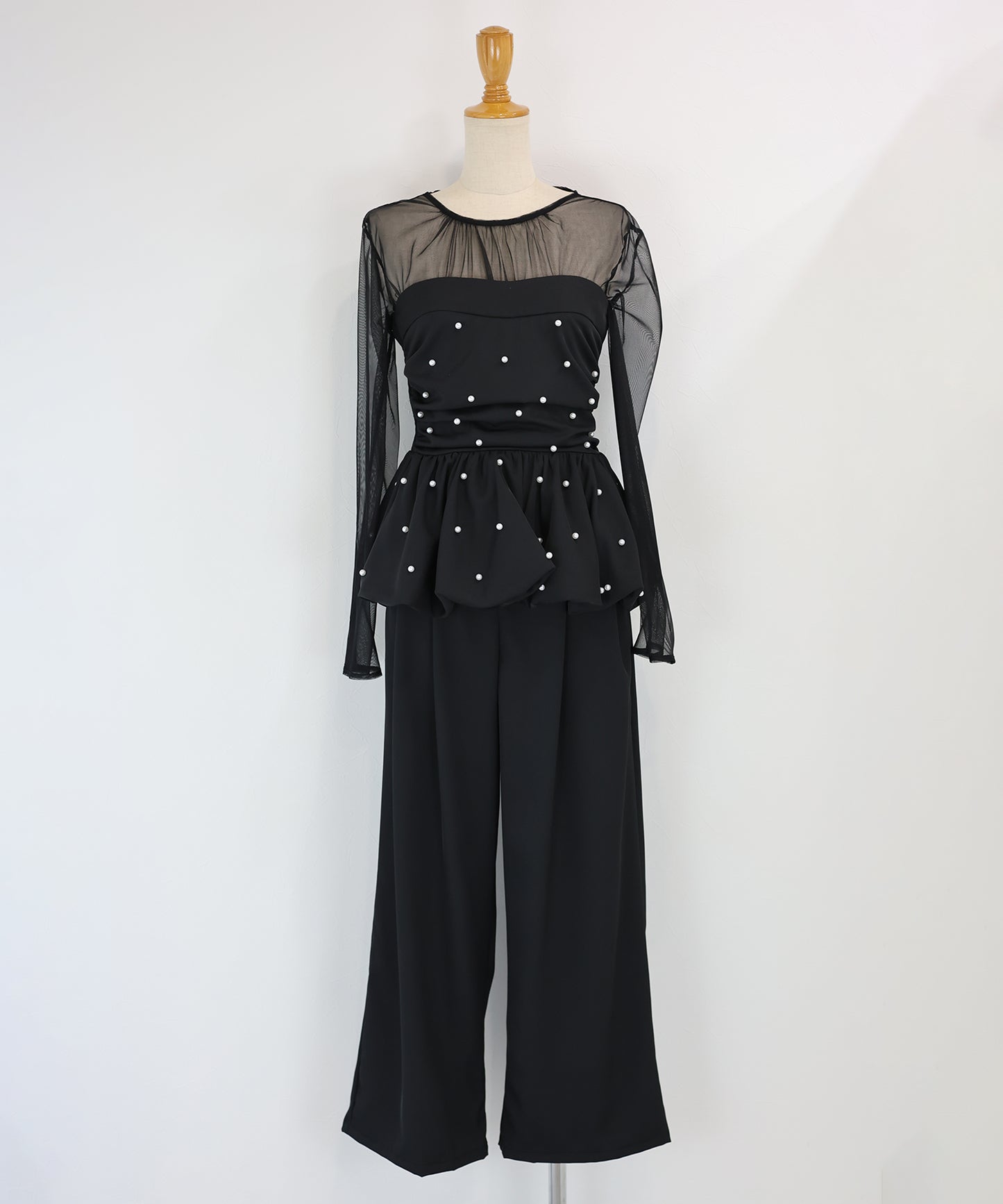 【早割5％OFF】パールバルーンビスチェパンツドレス