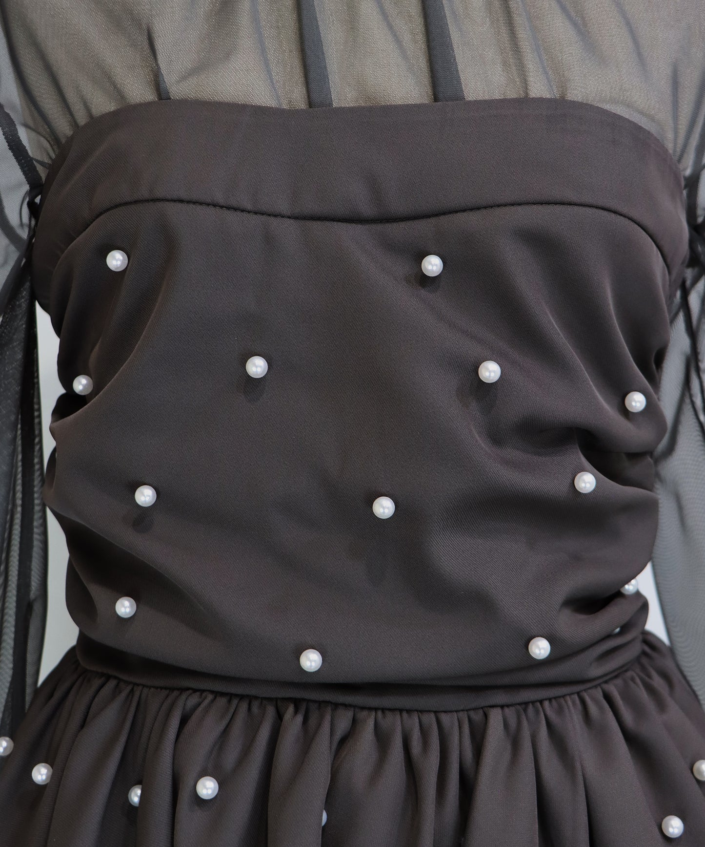 【早割5％OFF】パールバルーンビスチェパンツドレス