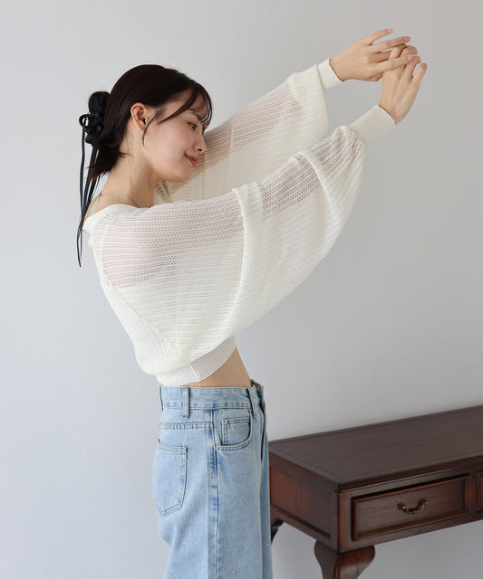 メッシュカーディガン