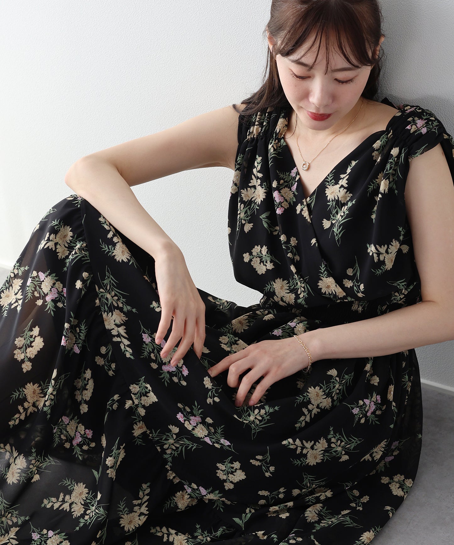 【早割5％OFF】フラワーカシュクールワンピース