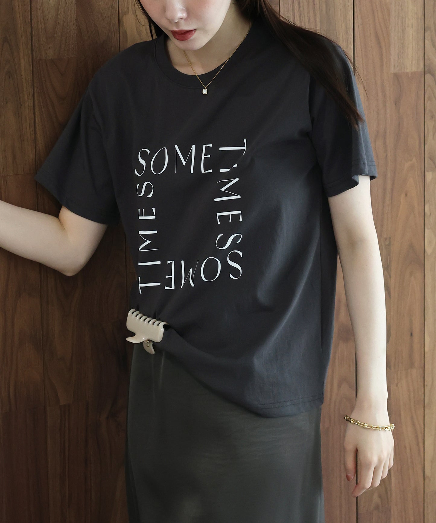 ロゴレタリングTシャツ【メール便】