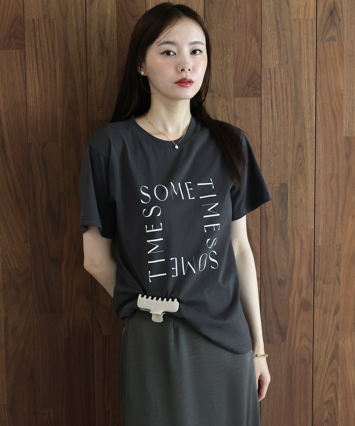 ロゴレタリングTシャツ【メール便】