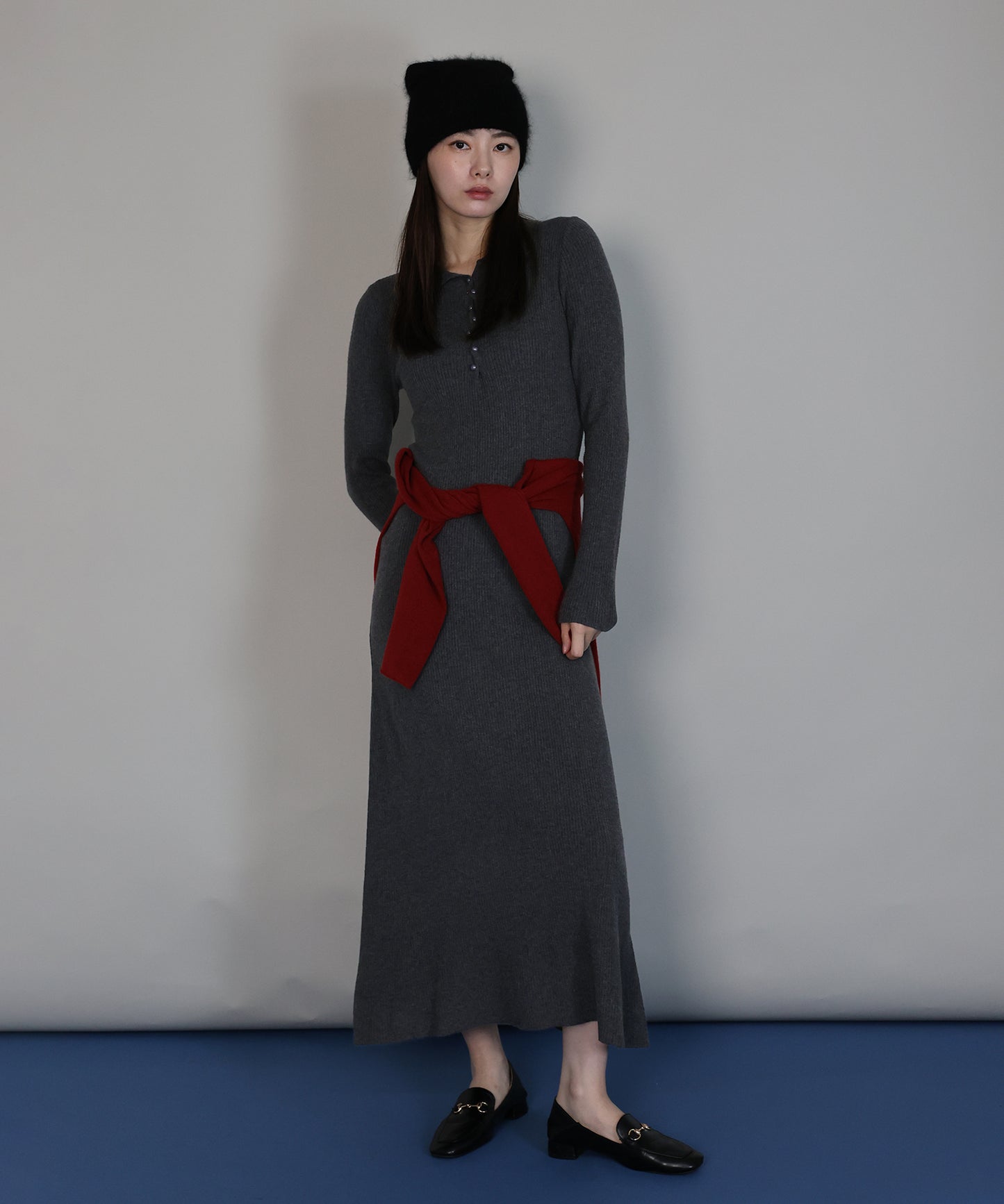 ポロリブニットワンピース[ J by blue ]