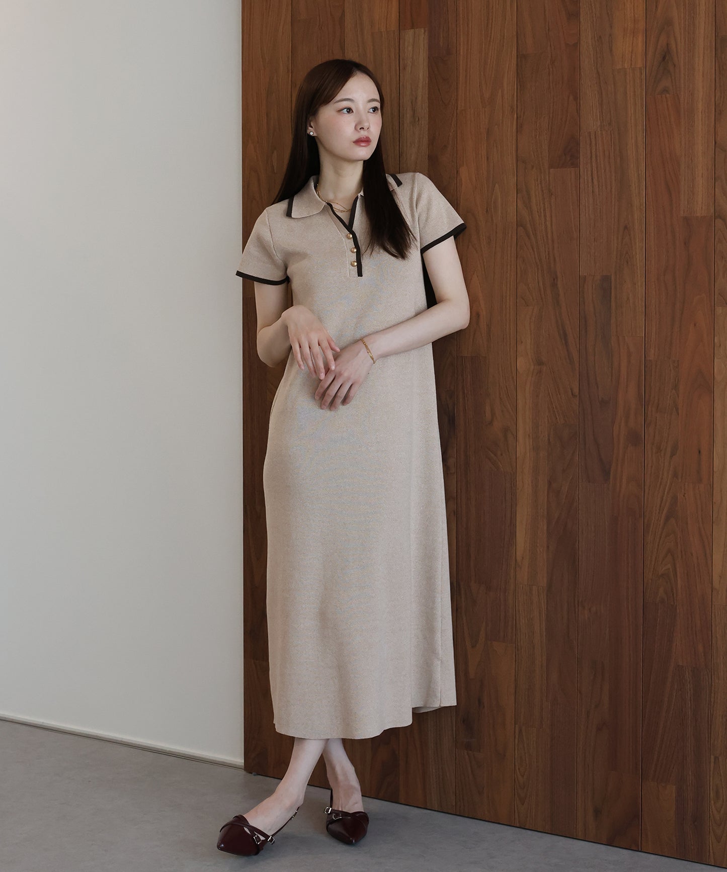 【早割5％OFF】バイカラースキッパーワンピース