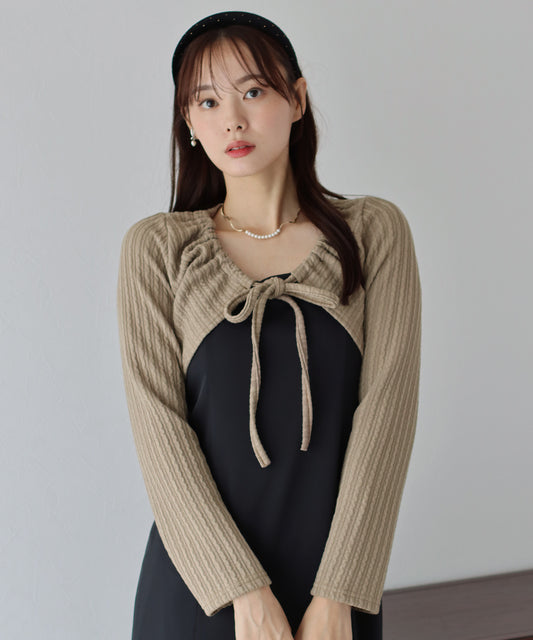 【SALE】フロントリボンボレロ