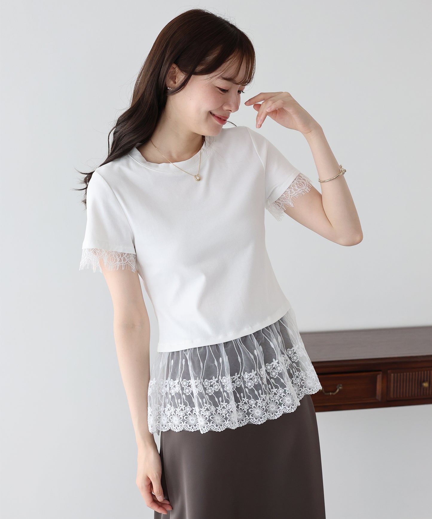 レースドッキングＴシャツ【メール便】
