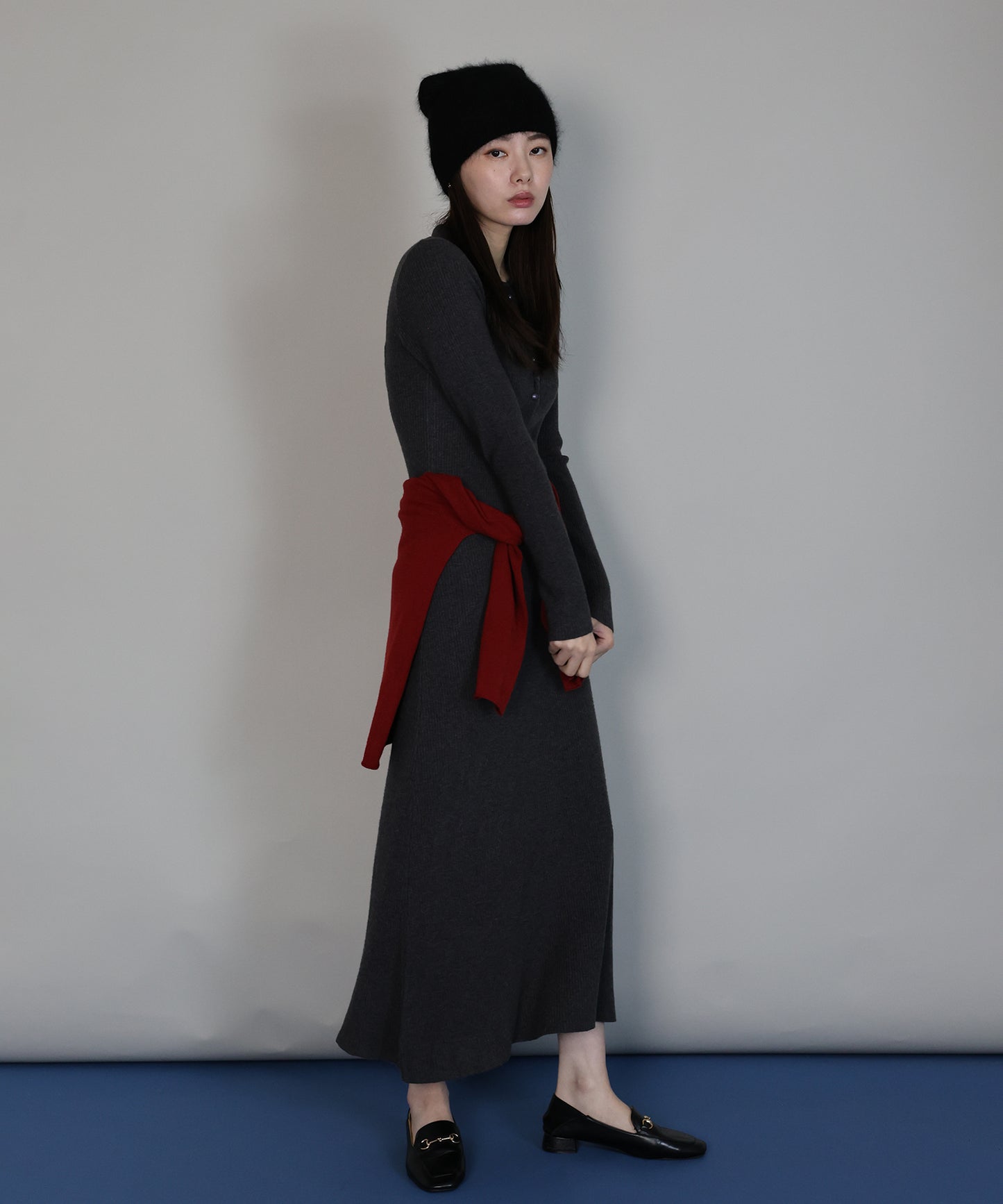 【早割5％OFF】ポロリブニットワンピース[ J by blue ]