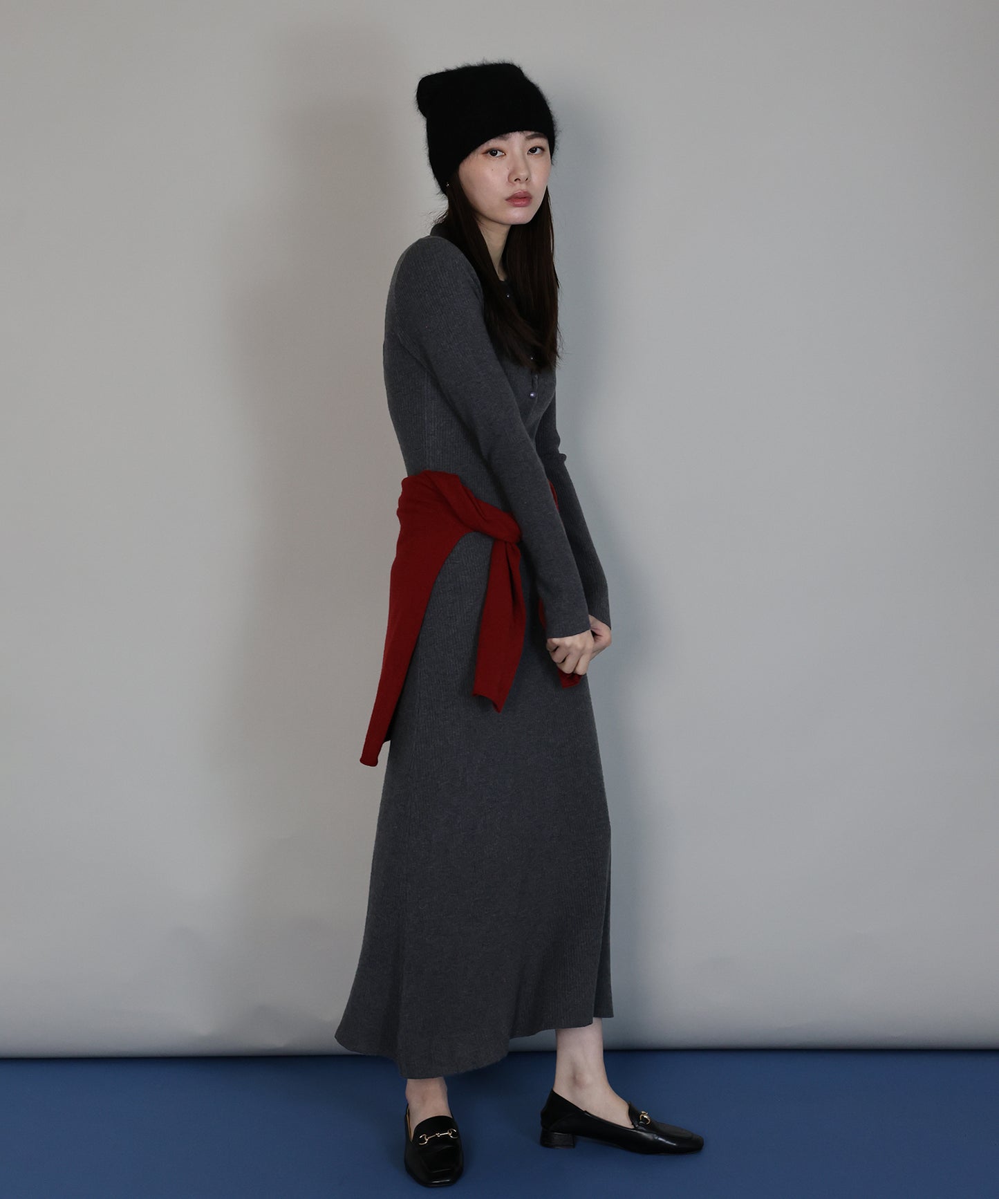 ポロリブニットワンピース[ J by blue ]