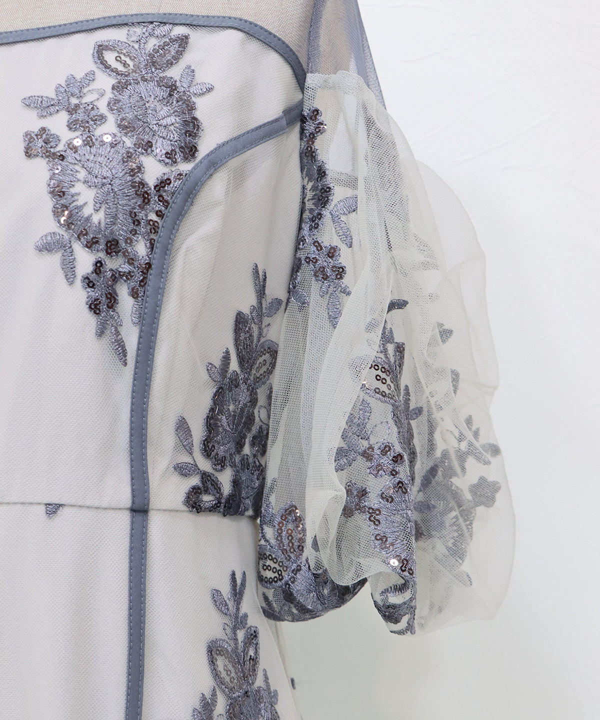 【早割5％OFF】スパンコール刺繍シアードレス
