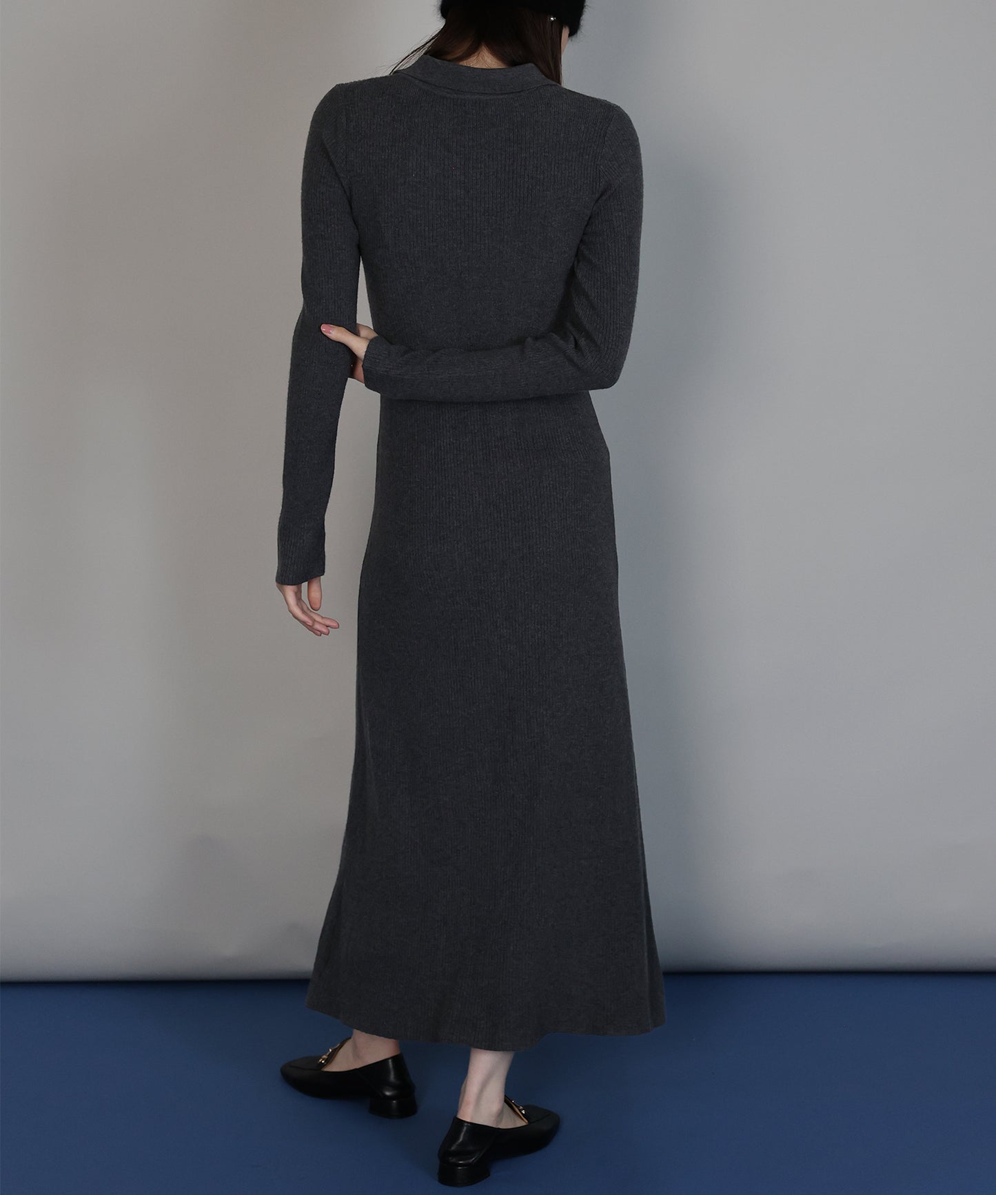 ポロリブニットワンピース[ J by blue ]