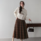 【SALE】丈が選べるチェックロングスカート