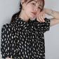 보우타이 리본 블라우스