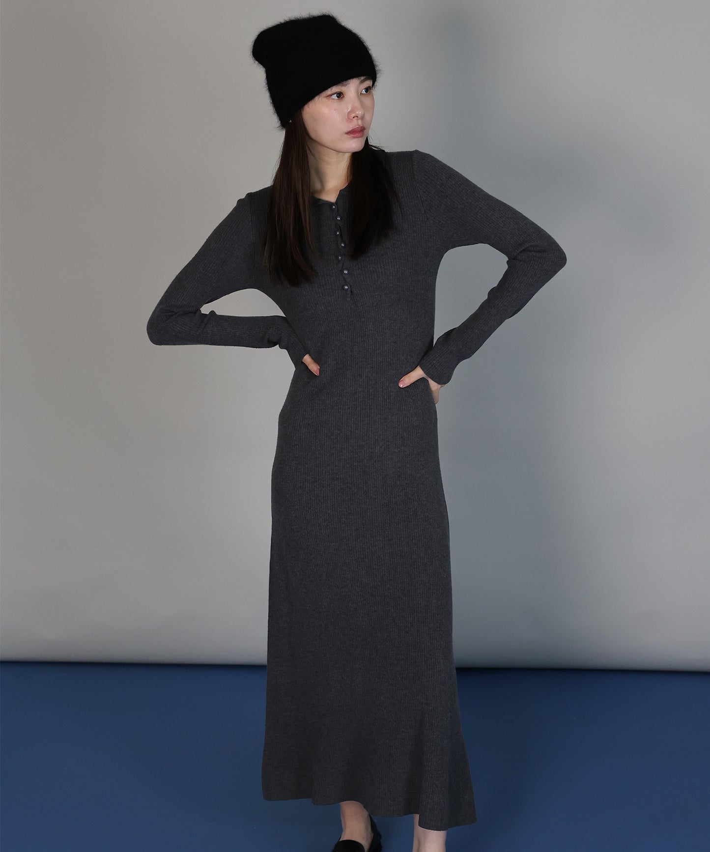 ポロリブニットワンピース[ J by blue ]